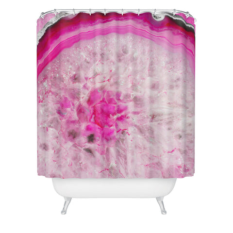 Emanuela Carratoni Fashion Pink Agate Shower Curtain