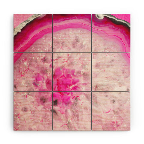 Emanuela Carratoni Fashion Pink Agate Wood Wall Mural
