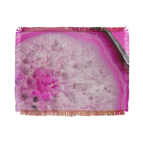 Emanuela Carratoni Fashion Pink Agate Throw Blanket