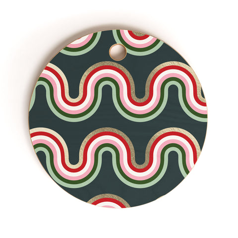 Emanuela Carratoni Festive Rainbow Cutting Board Round
