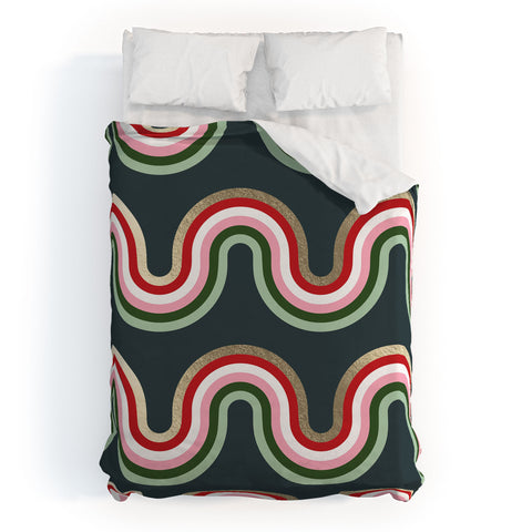 Emanuela Carratoni Festive Rainbow Duvet Cover