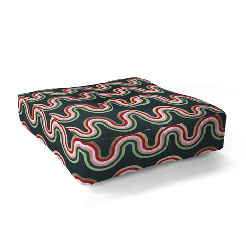 Emanuela Carratoni Festive Rainbow Floor Pillow Square