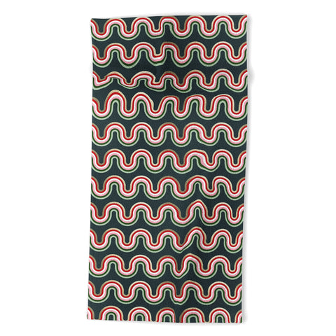 Emanuela Carratoni Festive Rainbow Beach Towel