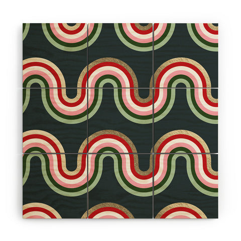 Emanuela Carratoni Festive Rainbow Wood Wall Mural