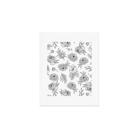 Emanuela Carratoni Floral Line Art Art Print