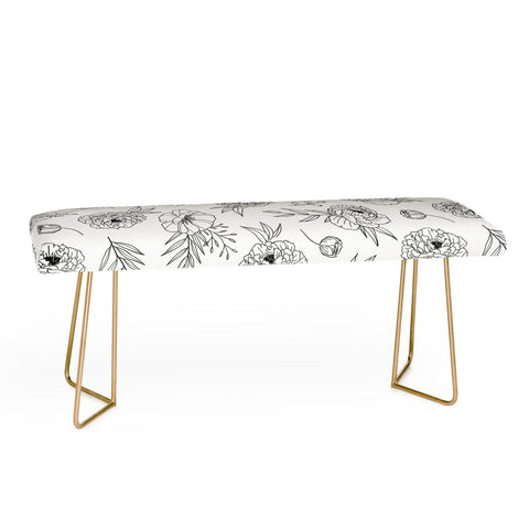 Emanuela Carratoni Floral Line Art Bench