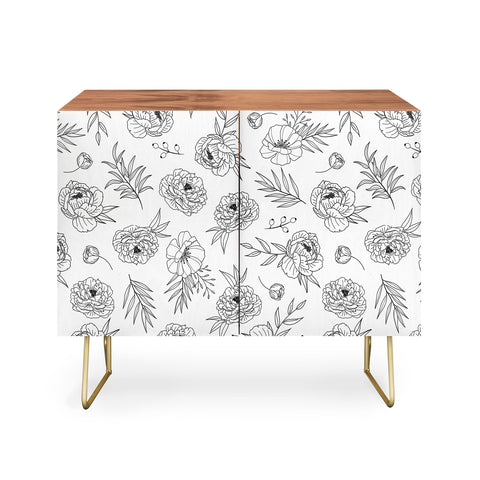Emanuela Carratoni Floral Line Art Credenza