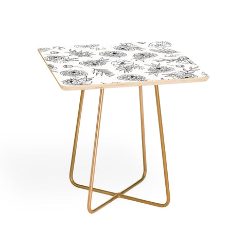 Emanuela Carratoni Floral Line Art Side Table