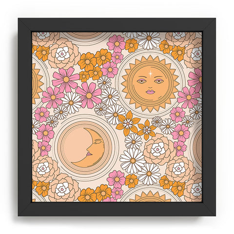 Emanuela Carratoni Floral Moon and Sun Recessed Framing Square