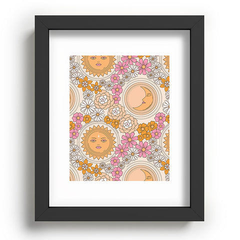Emanuela Carratoni Floral Moon and Sun Recessed Framing Rectangle