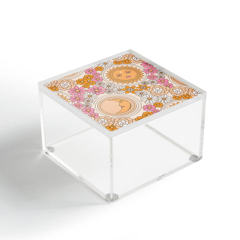 Emanuela Carratoni Floral Moon and Sun Acrylic Box