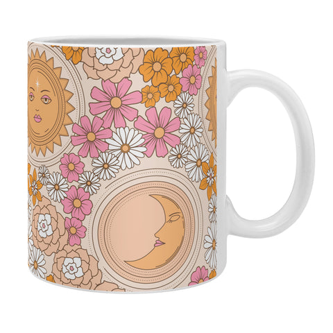 Emanuela Carratoni Floral Moon and Sun Coffee Mug