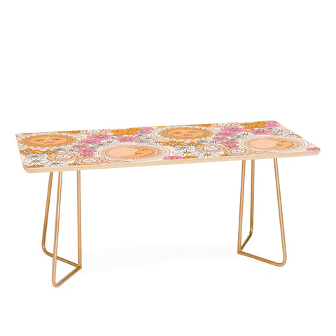 Emanuela Carratoni Floral Moon and Sun Coffee Table