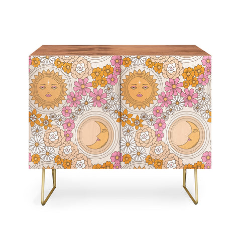 Emanuela Carratoni Floral Moon and Sun Credenza