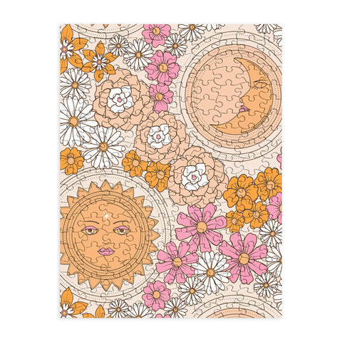 Emanuela Carratoni Floral Moon and Sun Puzzle