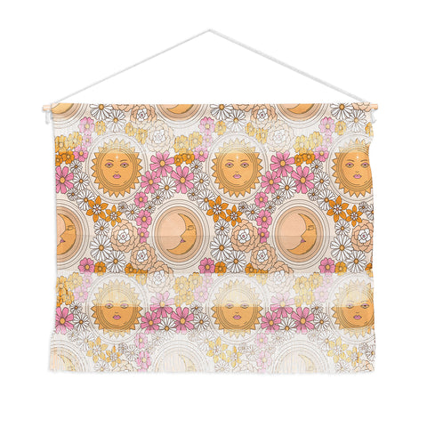 Emanuela Carratoni Floral Moon and Sun Wall Hanging Landscape