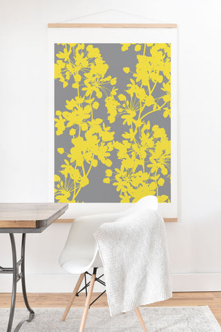 Emanuela Carratoni Flowers on Ultimate Gray Art Print And Hanger