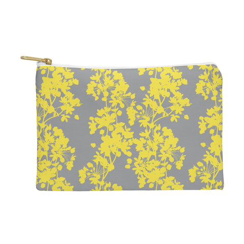 Emanuela Carratoni Flowers on Ultimate Gray Pouch