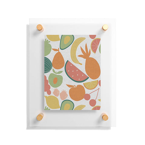 Emanuela Carratoni Fruit Salad Theme Floating Acrylic Print
