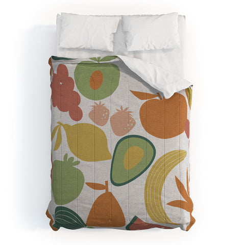 Emanuela Carratoni Fruit Salad Theme Comforter