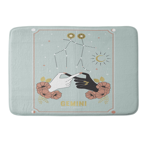 Emanuela Carratoni Gemini Zodiac Series Memory Foam Bath Mat