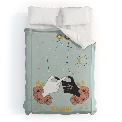 Emanuela Carratoni Gemini Zodiac Series Duvet Cover