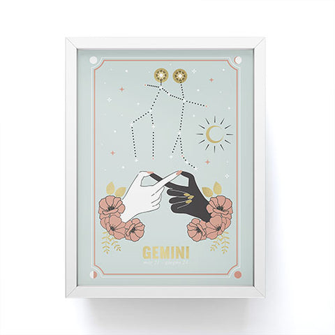 Emanuela Carratoni Gemini Zodiac Series Framed Mini Art Print