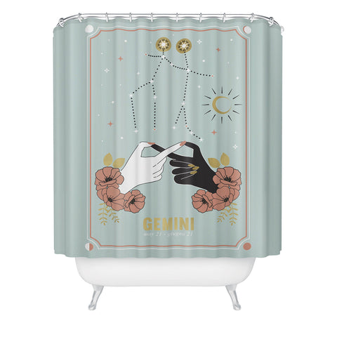 Emanuela Carratoni Gemini Zodiac Series Shower Curtain