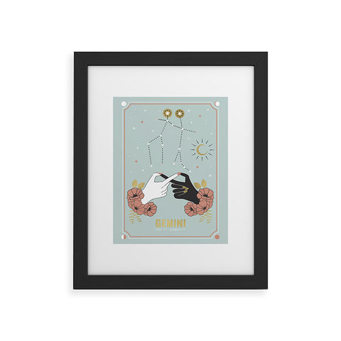 Emanuela Carratoni Gemini Zodiac Series Framed Art Print