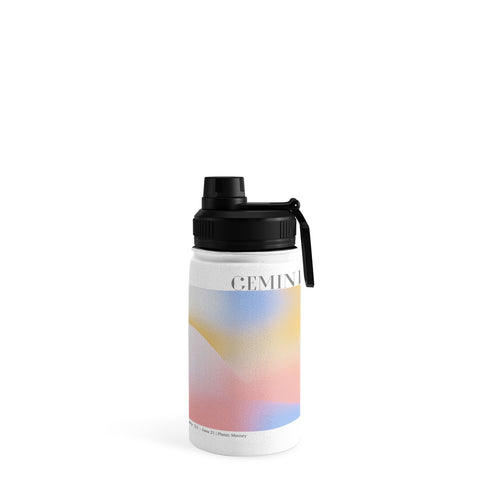 Emanuela Carratoni Gemini Zodiac Sign Gradient Water Bottle