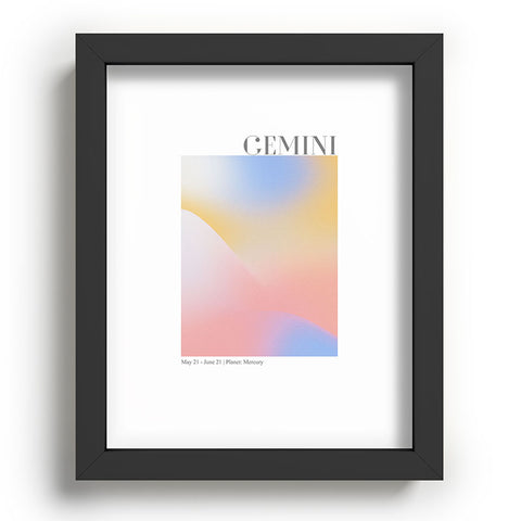 Emanuela Carratoni Gemini Zodiac Sign Gradient Recessed Framing Rectangle