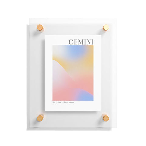 Emanuela Carratoni Gemini Zodiac Sign Gradient Floating Acrylic Print