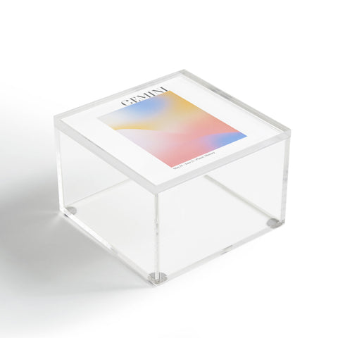 Emanuela Carratoni Gemini Zodiac Sign Gradient Acrylic Box
