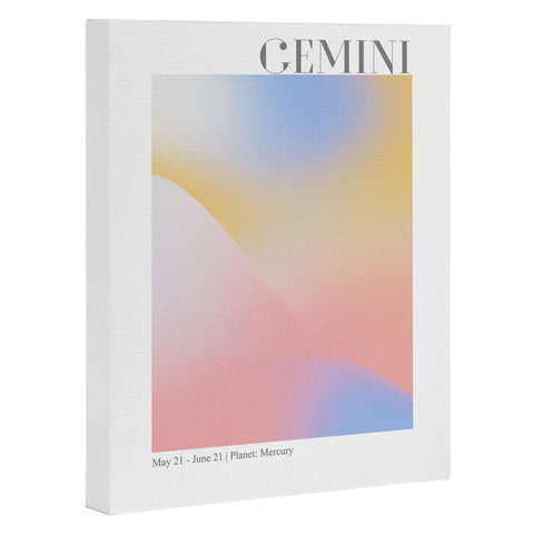 Emanuela Carratoni Gemini Zodiac Sign Gradient Art Canvas