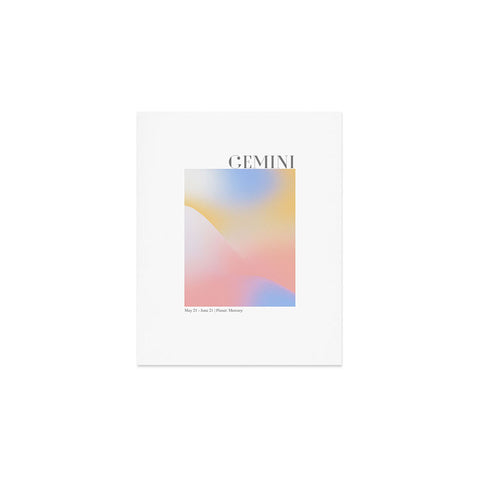 Emanuela Carratoni Gemini Zodiac Sign Gradient Art Print