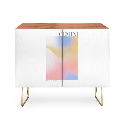 Emanuela Carratoni Gemini Zodiac Sign Gradient Credenza
