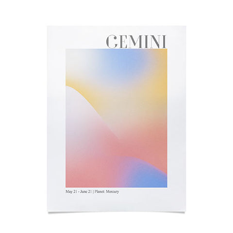 Emanuela Carratoni Gemini Zodiac Sign Gradient Poster