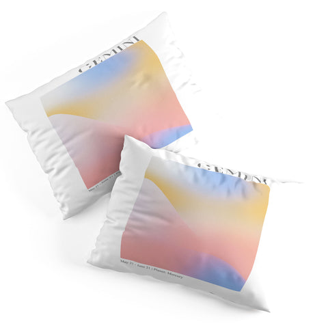Emanuela Carratoni Gemini Zodiac Sign Gradient Pillow Shams