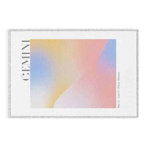 Emanuela Carratoni Gemini Zodiac Sign Gradient Outdoor Rug