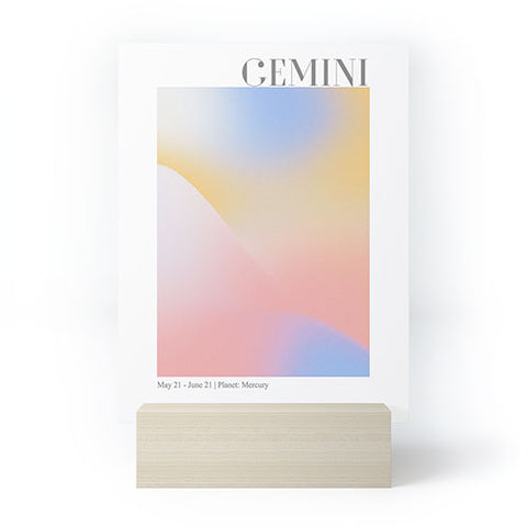 Emanuela Carratoni Gemini Zodiac Sign Gradient Mini Art Print