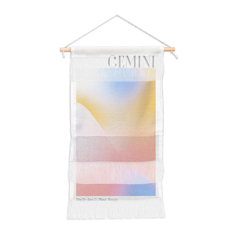 Emanuela Carratoni Gemini Zodiac Sign Gradient Wall Hanging Portrait