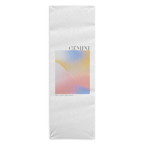 Emanuela Carratoni Gemini Zodiac Sign Gradient Yoga Towel