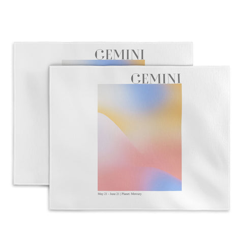 Emanuela Carratoni Gemini Zodiac Sign Gradient Placemat