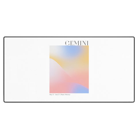 Emanuela Carratoni Gemini Zodiac Sign Gradient Desk Mat