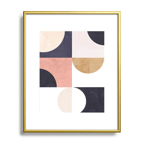 Emanuela Carratoni Geometric Moontime II Metal Framed Art Print