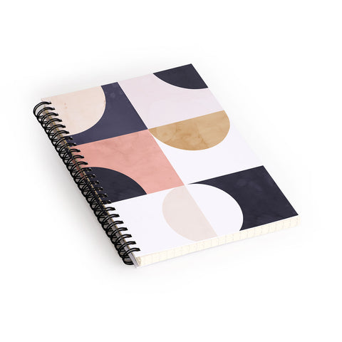 Emanuela Carratoni Geometric Moontime II Spiral Notebook