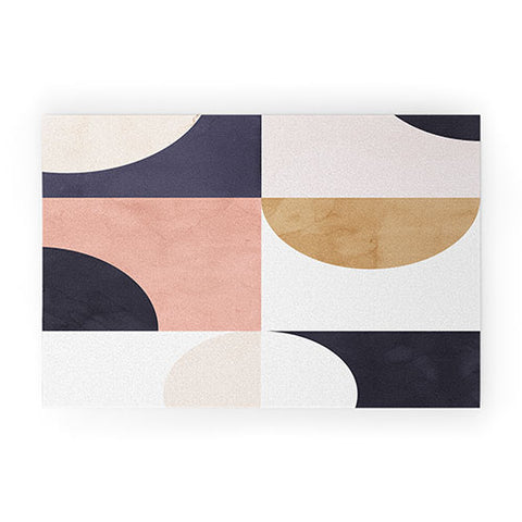 Emanuela Carratoni Geometric Moontime II Welcome Mat