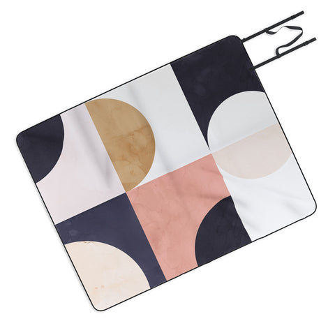 Emanuela Carratoni Geometric Moontime II Picnic Blanket