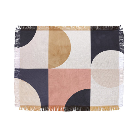 Emanuela Carratoni Geometric Moontime II Throw Blanket