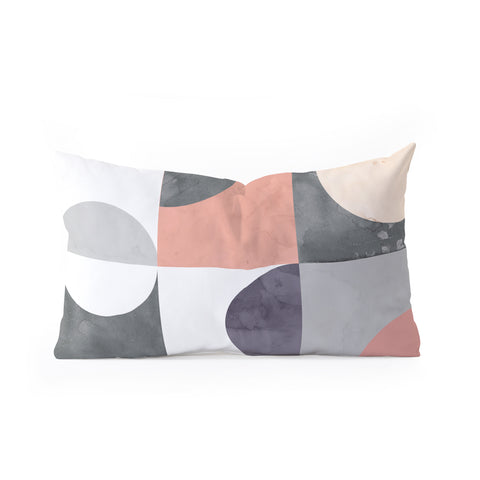 Emanuela Carratoni Geometric Moontime Oblong Throw Pillow